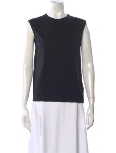 Pre-owned Dries Van Noten Crew Neck Sleeveless Top In Black