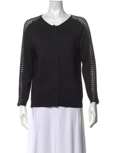 Pre-owned Dries Van Noten Crew Neck Sweater In Black/silver