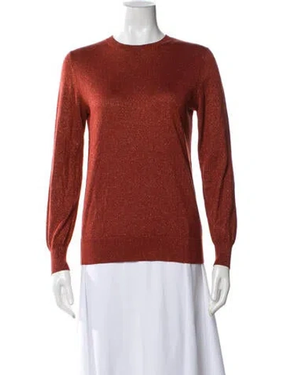 Pre-owned Dries Van Noten Crew Neck Sweater In Burgundy