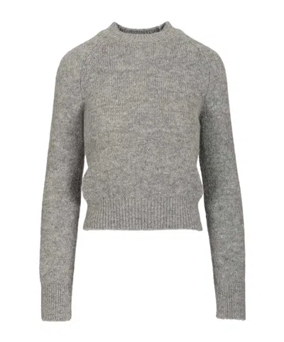 Dries Van Noten Crew Neck Sweater In Gray