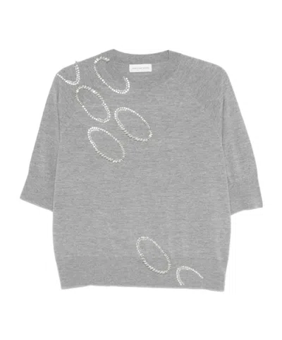Dries Van Noten Crew Neck Sweater In Gray