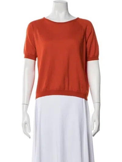 Pre-owned Dries Van Noten Crew Neck Sweater In Orange