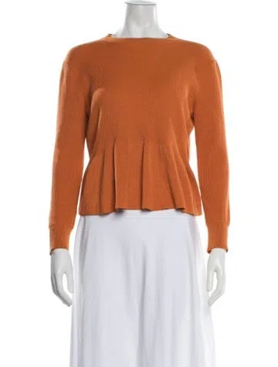 Pre-owned Dries Van Noten Crew Neck Sweater In Orange