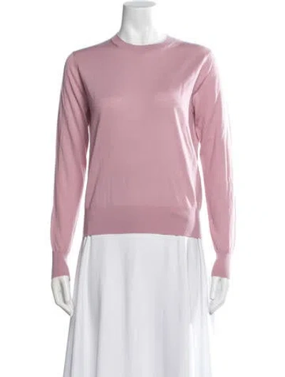Pre-owned Dries Van Noten Crew Neck Sweater In Pink