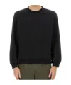 Dries Van Noten Crew Neck Long Sleeve Ribbed Sweatshirt In Black