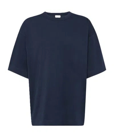 Dries Van Noten Cotton Crew Neck T-shirt In Blue
