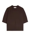 Dries Van Noten Short-sleeve Merino-wool Sweater In Brown