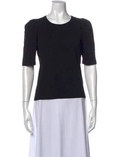 Pre-owned Dries Van Noten Crew Neck Three-quarter Sleeve Top In Blue