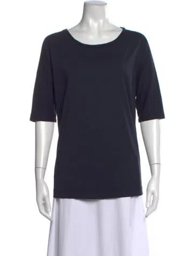 Pre-owned Dries Van Noten Crew Neck Three-quarter Sleeve T-shirt In Blue