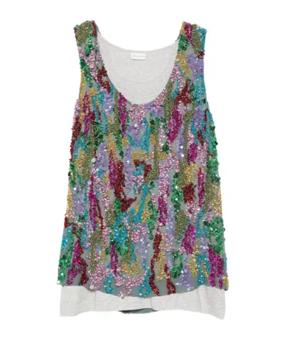 Dries Van Noten Sequin-embellished Top In Multi