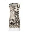 Dries Van Noten Henetta Mixed Print Cotton Tank In Nude