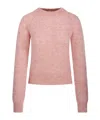 Dries Van Noten Light Pink Crew Neck Sweater In Pink