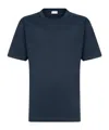 Dries Van Noten Cotton Crew Neck T-shirt In Blue