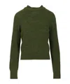 Dries Van Noten 09320-texas 2709 Crewneck Sweater Knitwear Green In Green
