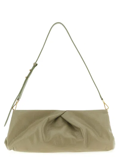 Dries Van Noten Crisp Big Clutch In Green