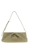 Dries Van Noten Large Textured Clutch Adjustable Strap In Green