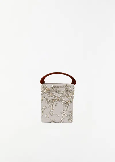 Dries Van Noten Crisp Emb Bag In Gray