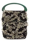 Dries Van Noten Beaded Strap Handbag With Embellished Top Handle In Black