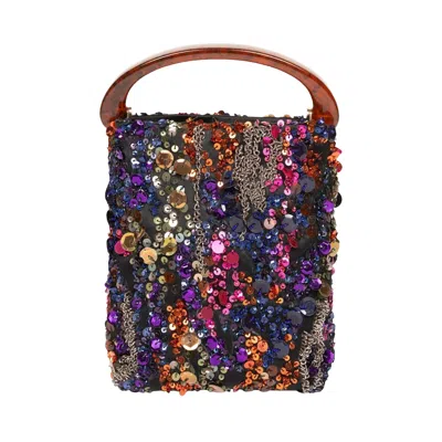 Pre-owned Dries Van Noten Crisp Embroidered Bag 'orange' | Women's Size Onesize