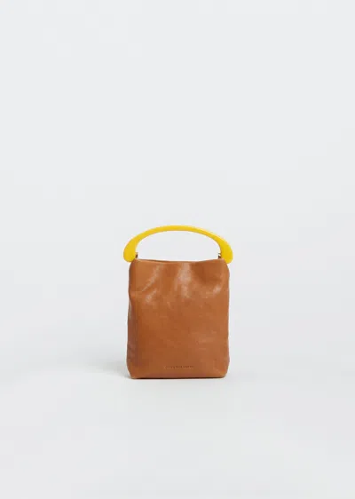 Dries Van Noten Crisp Leather Bag In Brown