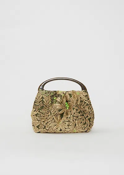 Dries Van Noten Crispino Floral Tapestry Bag In Sand 101