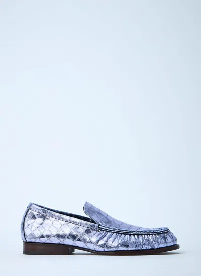 Dries Van Noten Croc-embossed Loafers