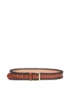 Dries Van Noten Crocodile-embossed Leather Belt In Brown