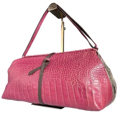 Pre-owned Dries Van Noten Crocodile Leather Bag In Red