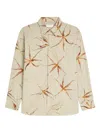 Dries Van Noten Floral Long Sleeve Tulip Print Top In Nude