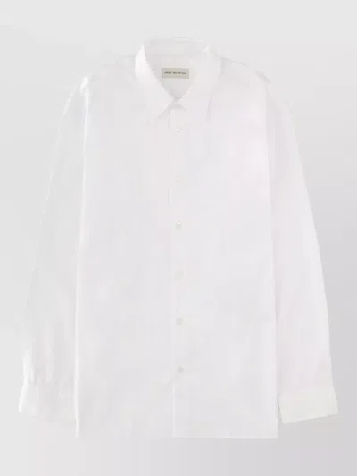 Dries Van Noten Croom Long Sleeve Shirt Button Cuffs In White