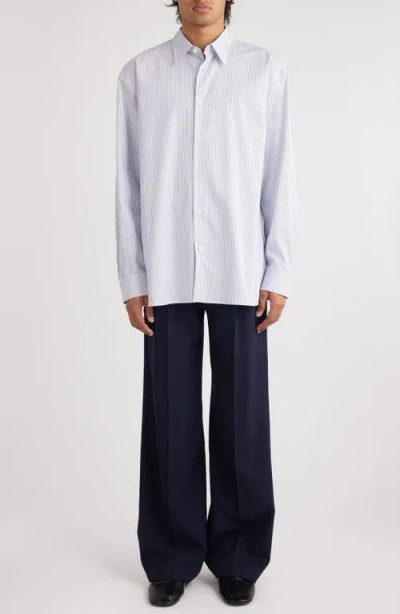 Dries Van Noten Croom Oversize Pinstripe Button-up Oxford Shirt In Dessin