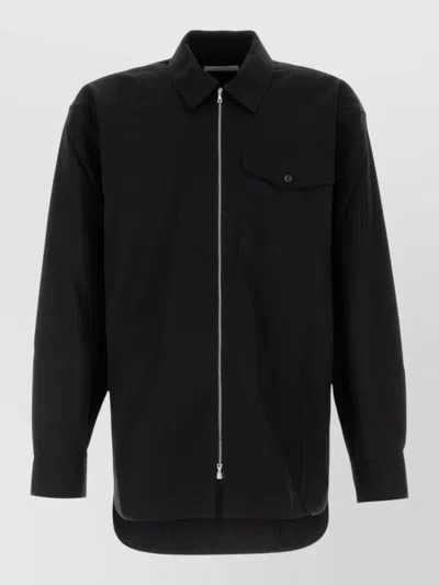 Dries Van Noten Croomson Shirt Poplin Buttoned Cuffs Pocket In Black