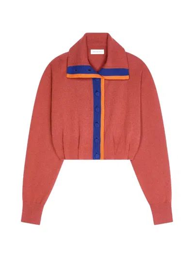 Dries Van Noten Cropped Cashmere Cardigan In Red