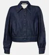 Dries Van Noten Womens Indigo Vistam Cropped Denim Jacket In Blue