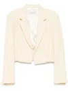 Dries Van Noten Cropped Jacket In Neutrals