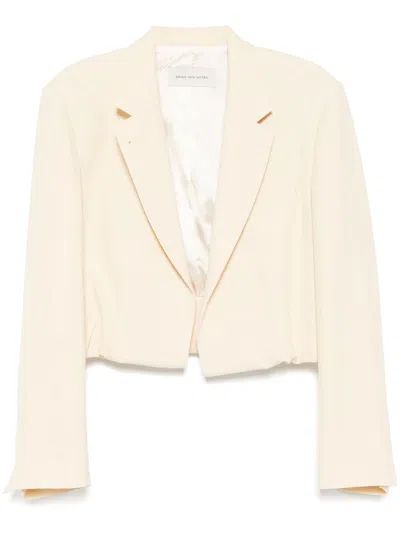 Dries Van Noten Cropped Jacket In Neutrals