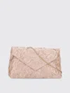 Dries Van Noten Chain Strap Crinkled Texture Envelope Flap Metallic Finish Pleated Fabric Shoulder Bag