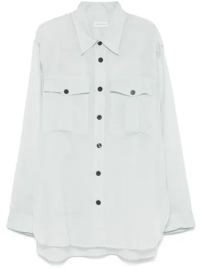 Dries Van Noten Crowsey 1160 M.w.shirt Ice In Blue