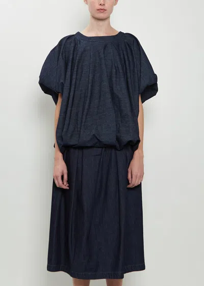 Dries Van Noten Crunch Bis Cotton Denim Top In Black