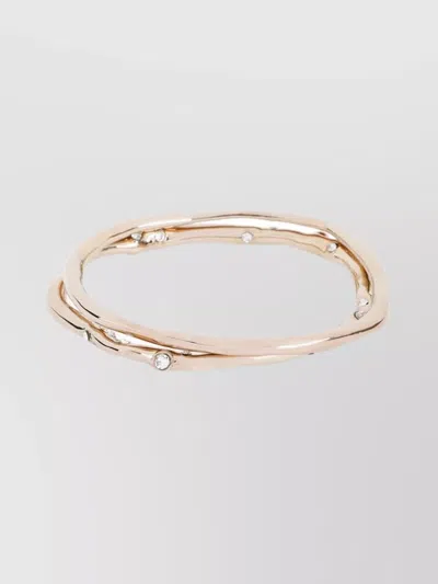 Dries Van Noten Crystal Embellished Gemstone Brass Bracelet