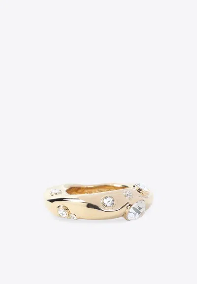 Dries Van Noten Crystal-embellished Ring In Silver
