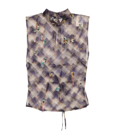 DRIES VAN NOTEN DRIES VAN NOTEN EMBELLISHED SLEEVELESS TOP