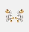 Dries Van Noten Crystal-embellished Stud Earrings In Silver