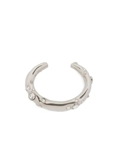 Dries Van Noten Crystal-embellished Cuff Bracelet In Metallic