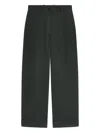 Dries Van Noten Cuffed Cotton Pants In Green