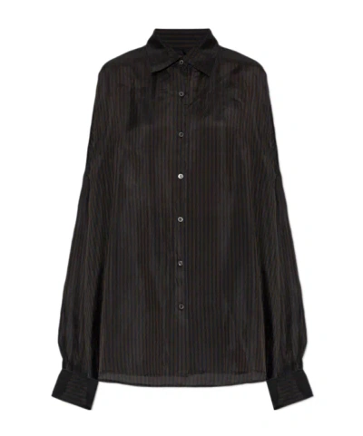 Dries Van Noten Long-sleeved Shirt In Black