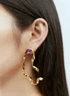 Dries Van Noten Wave Stud Earrings In Gold