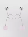 Dries Van Noten Curved Design Accent Earrings In Metallic