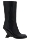 Dries Van Noten Curved Wedge Heel Boots Boots And Ankle Boots Black In Black