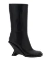 Dries Van Noten Curved Wedge Heel Boots Boots And Ankle Boots Black In Black
